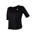 T-SHIRT MC WMN TRNG LOOSE blanco NEGRO