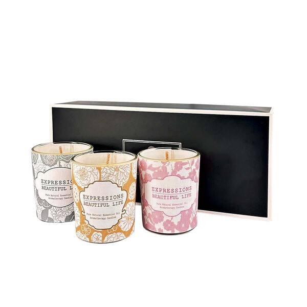 Set de 3 velas 6.5x4.5 cm Set de 3 velas 6.5x4.5 cm