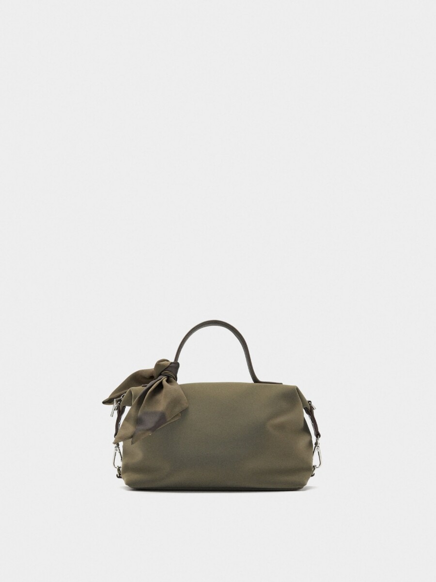 Bolso Tote De Textura Suave caqui