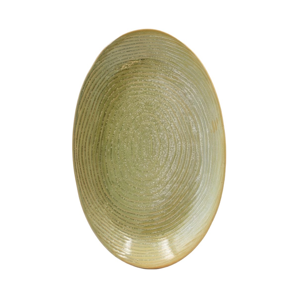 BANDEJA CERAMICA VERDE 35X22.5CM 