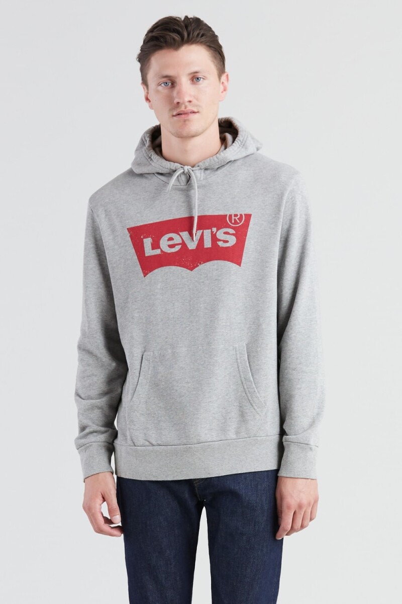 Buzo Hombre C/Capu.Alg.S/Felp.Cangu.C/Estam.Levis - Gris 