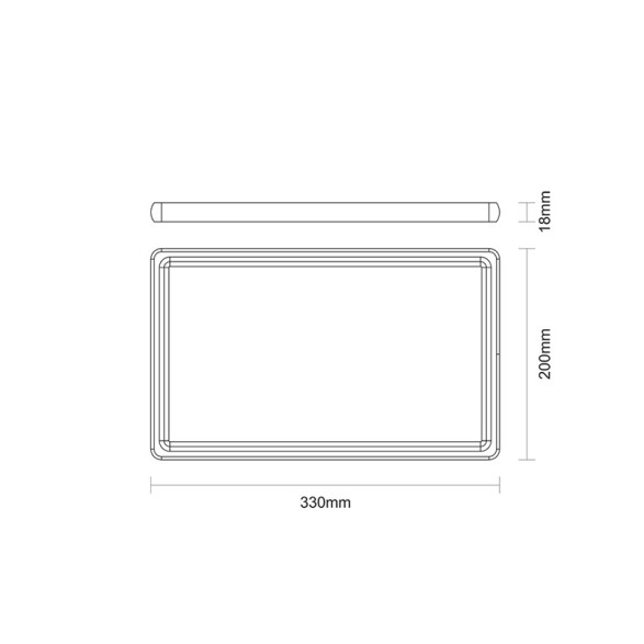 Tabla rectangular 33 x 20cm. "CHURRASCO" TB1520