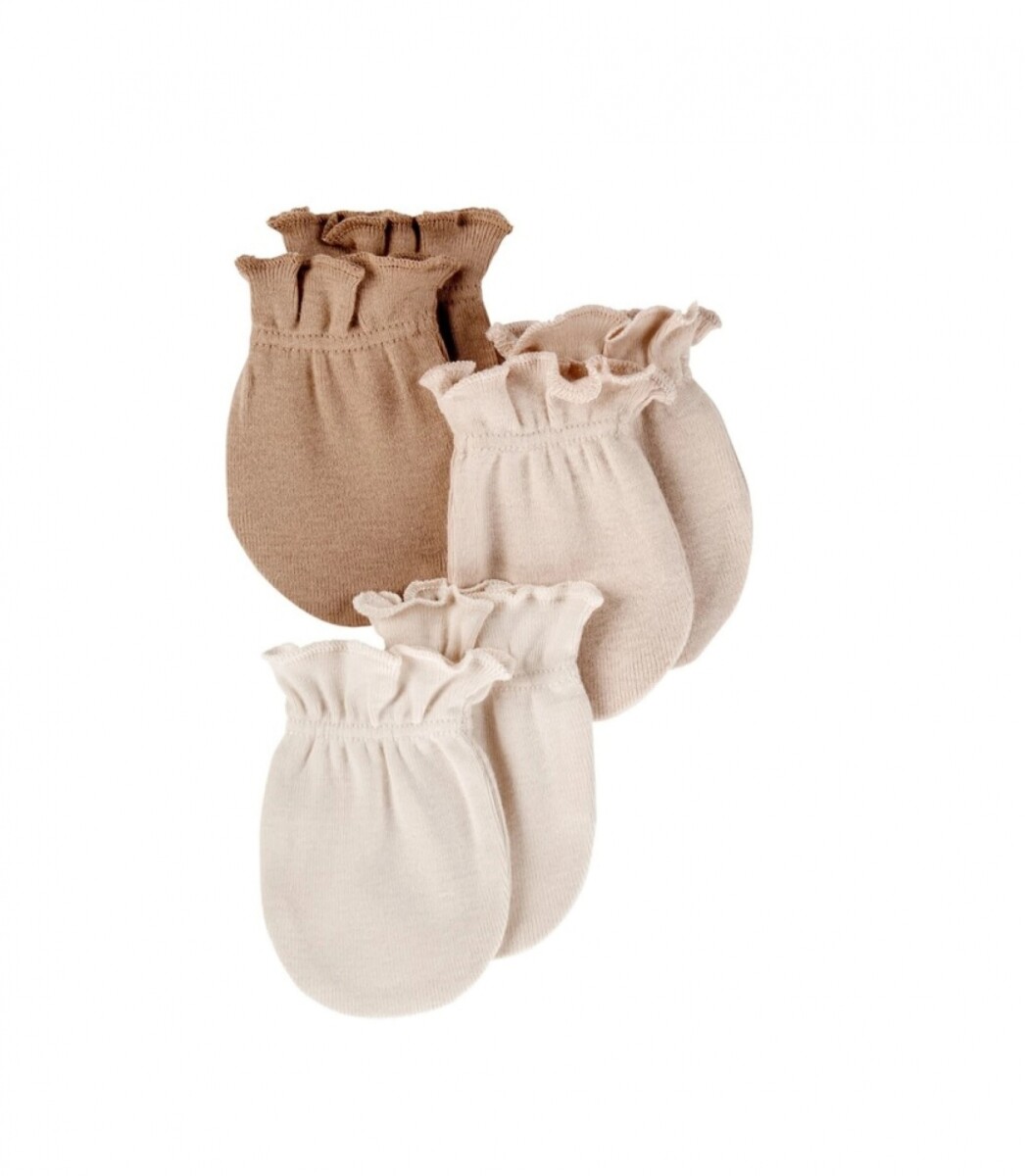 Set x3 mitones carters - beige 
