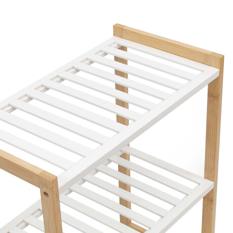 Estantería bambú de 3 estantes - 29x50x81cm Blanco