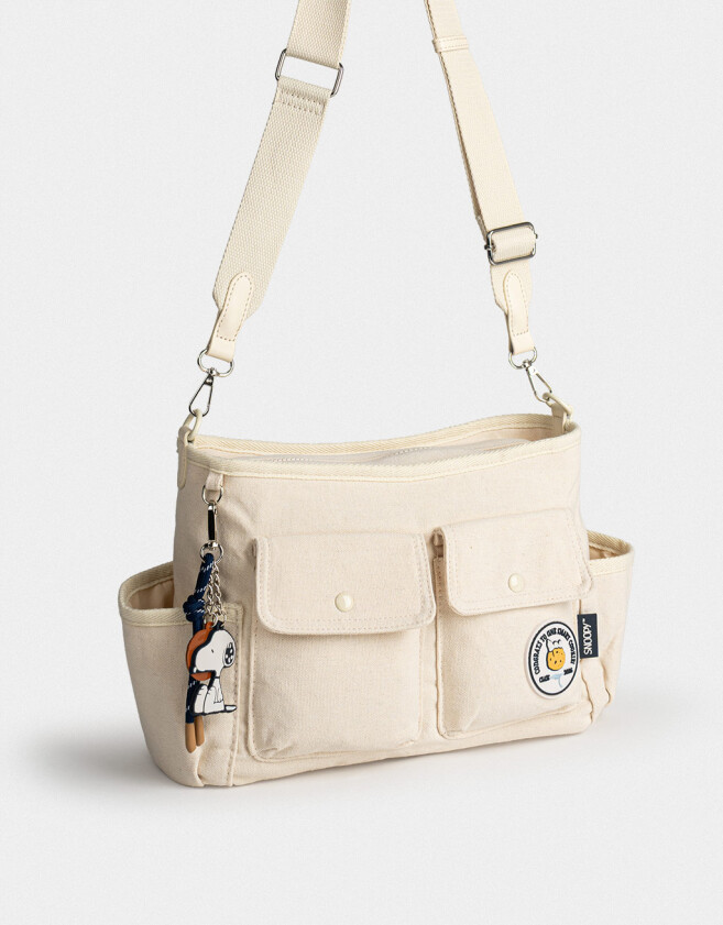 Marroquinería Licencias Bandolera "snoopy" - Blanco Crudo