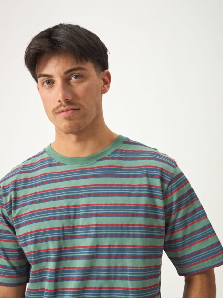 REMERA STRIPES VERDE