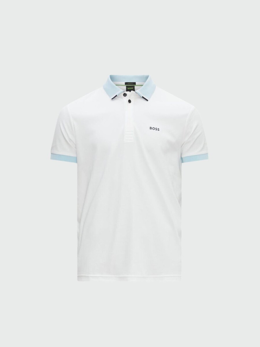 BOSS -Remera Polo Regular Fit, Paddy 1 - Blanco 