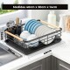 Escurridor De Platos Secaplatos Cocina Vajilla Metal Madera Negro Con Madera Escurridor De Platos Secaplatos Cocina Vajilla Metal Madera Negro Con Madera
