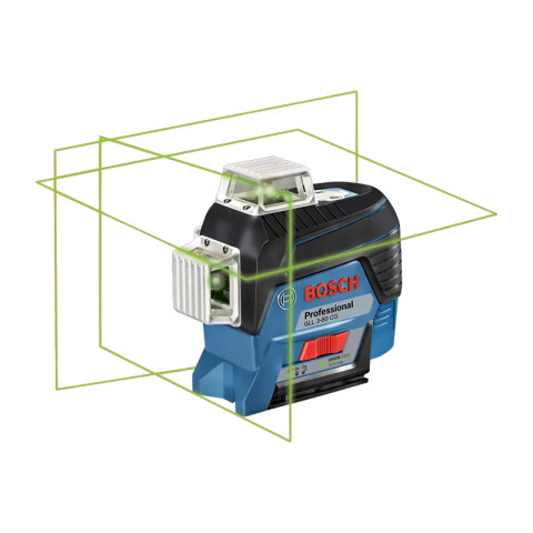 Nivel láser de 3 líneas verdes alc. 30-120mt 360° BS0124