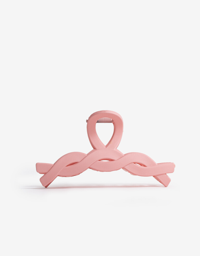 Broche Acrilico Broche Acrílico Trenzado Rosa - Rosa Claro