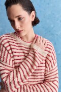 SWEATER IRENE Blanco/Rojo