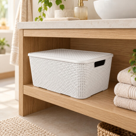 Caja ratán 15 lts BLANCO
