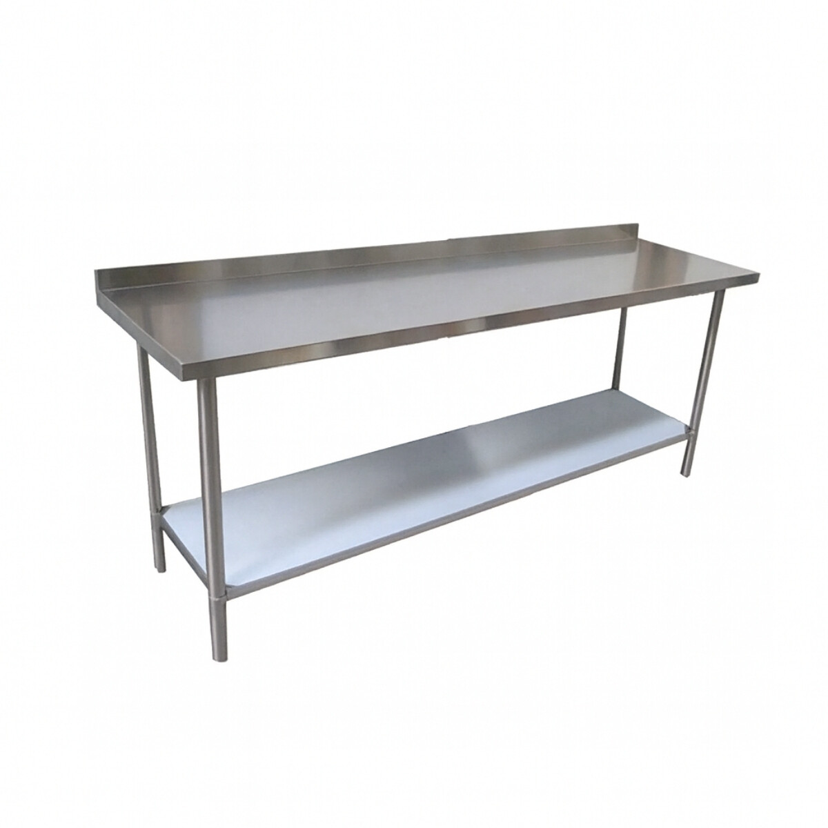 Mesada Central con Estante Inferior de Acero Inoxidable 190 x 60 x 85 cm 