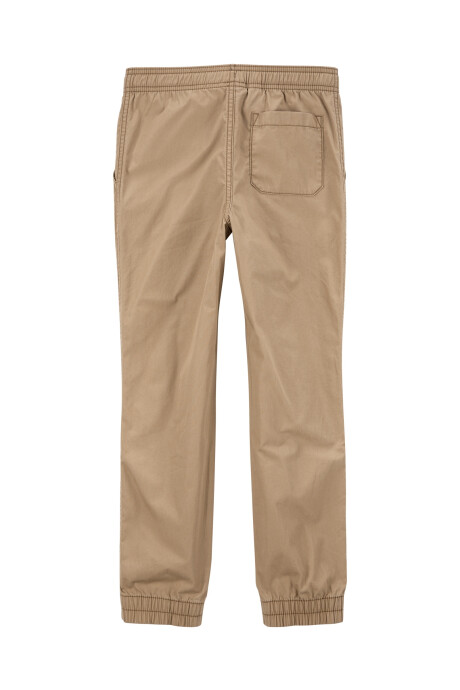 Pantalón de popelina khaki. Talles 6-8 Sin color