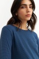 Remera m/l a rayas AZUL