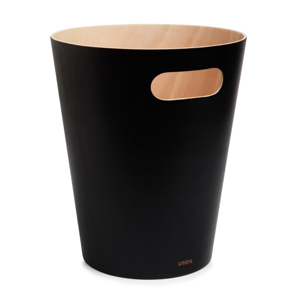 PAPELERA MADERA NEGRO WOODROW