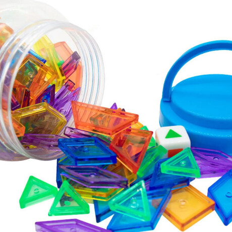 Figuras Traslucidas en pote Patrones de Encastre 140 Piezas