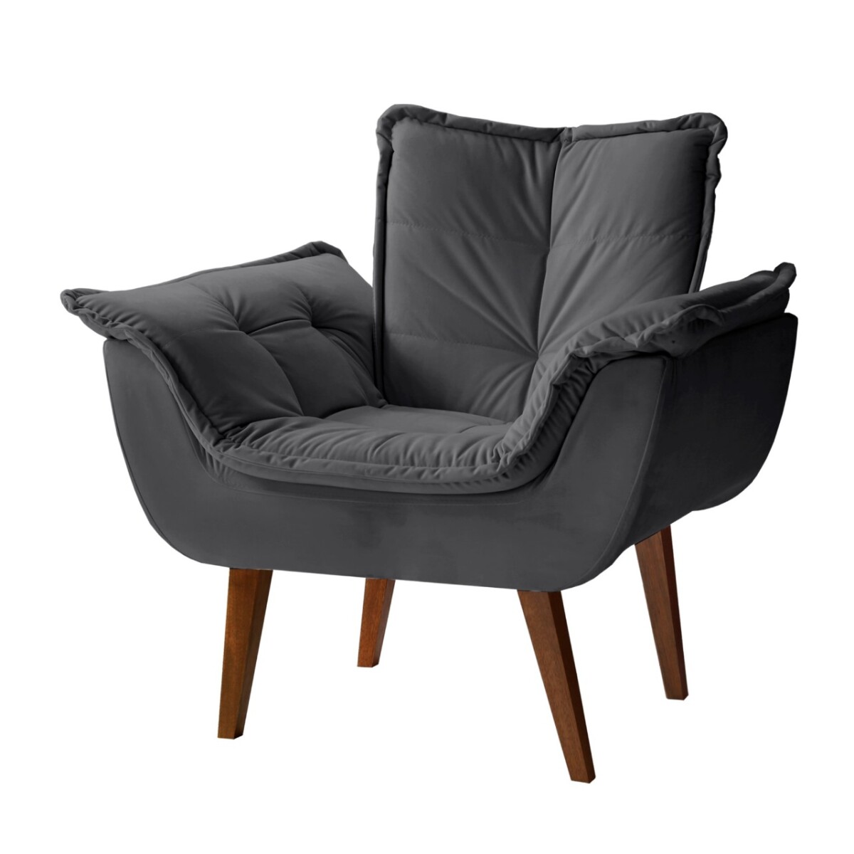 Sillón Butaca Eros Terciopelo 1 cuerpo - GRIS 