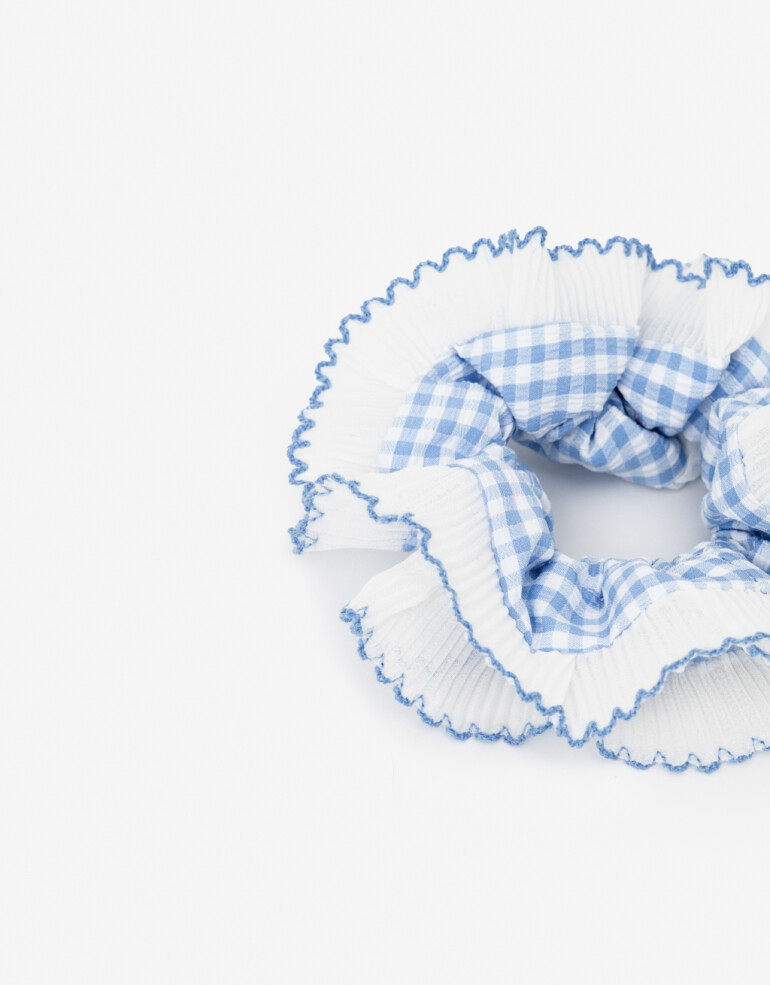 Skunzies Estampados Skunzie Cuadrillé Broderie - Azul Celeste