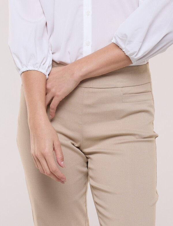 Pantalón Slim Pull On BEIGE