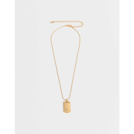 Cadena Corta Con Dije Bañado En Oro Dorado