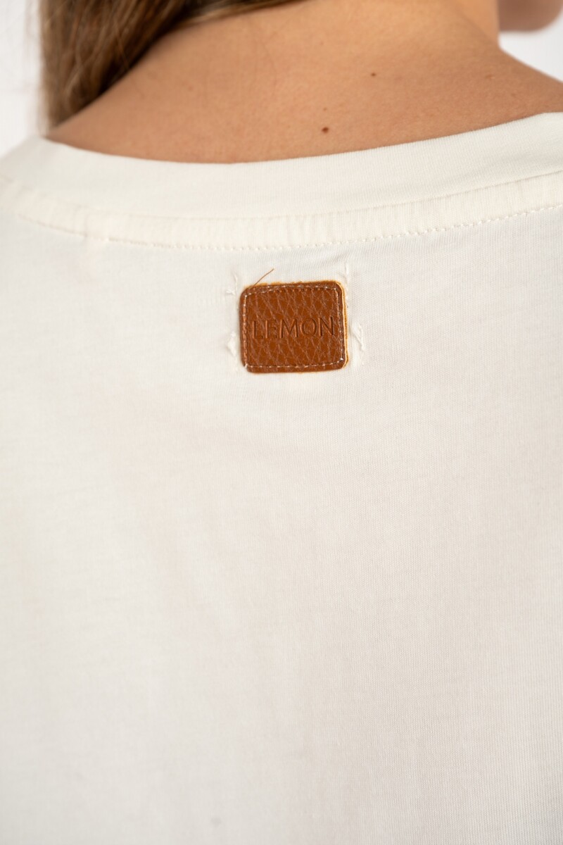 Remera Algodon Peinado Nácar