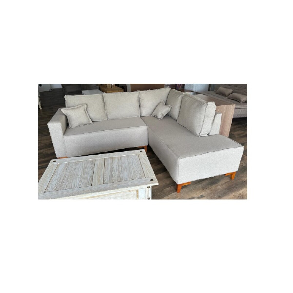 SOFA CURVO FLORENZA BEIGE 