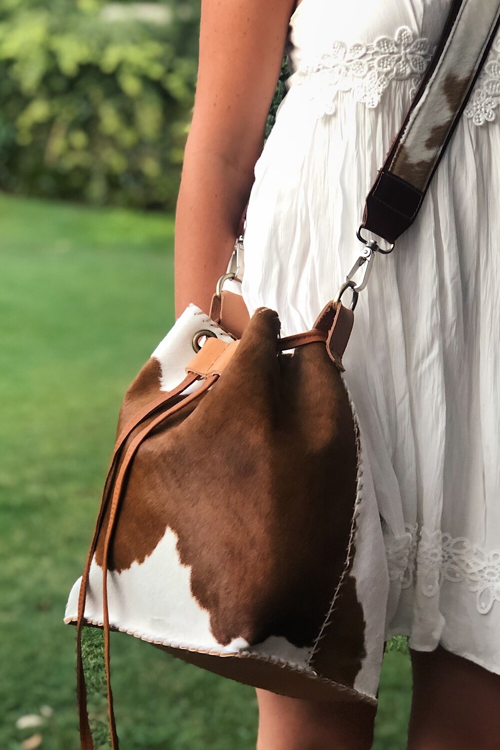 Pituka Bag Brown / White Cowhide