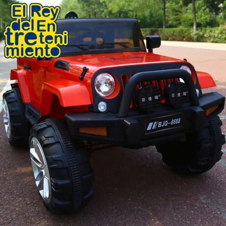 Auto A Batería Todo Terreno Con, Luz y Control Remoto Rojo