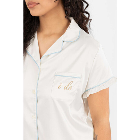 Pijama happy ruffle Marfil