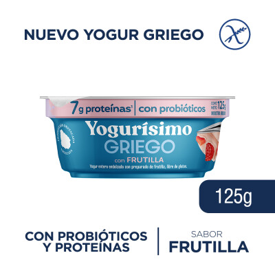 Yogurisimo griego frutilla 125g Yogurisimo Griego Frutilla