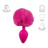 Plug Anal Pompon Conejita Consolador Estimulador Talle L Color Variante Fucsia