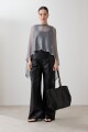 Capa con lurex gris