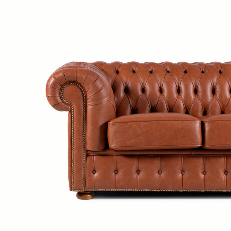Sofá Chesterfield Novo - Cuero Advanced - 3 cuerpos Terracota - (Preventa)