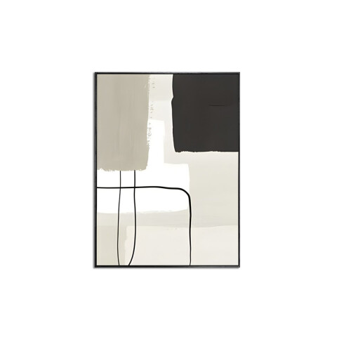 CUADRO CANVAS 30x40 MARCO ABSTRACTO BEIGE NEGRO 1 CUADRO CANVAS 30x40 MARCO ABSTRACTO BEIGE NEGRO 1