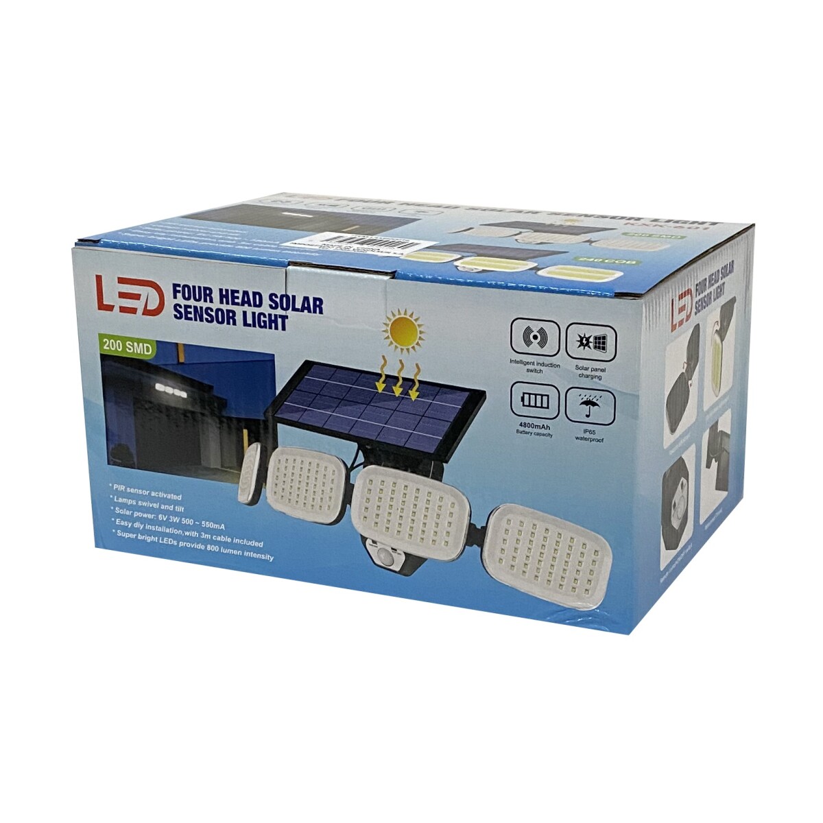 Foco Solar X 4 Con Sensor 