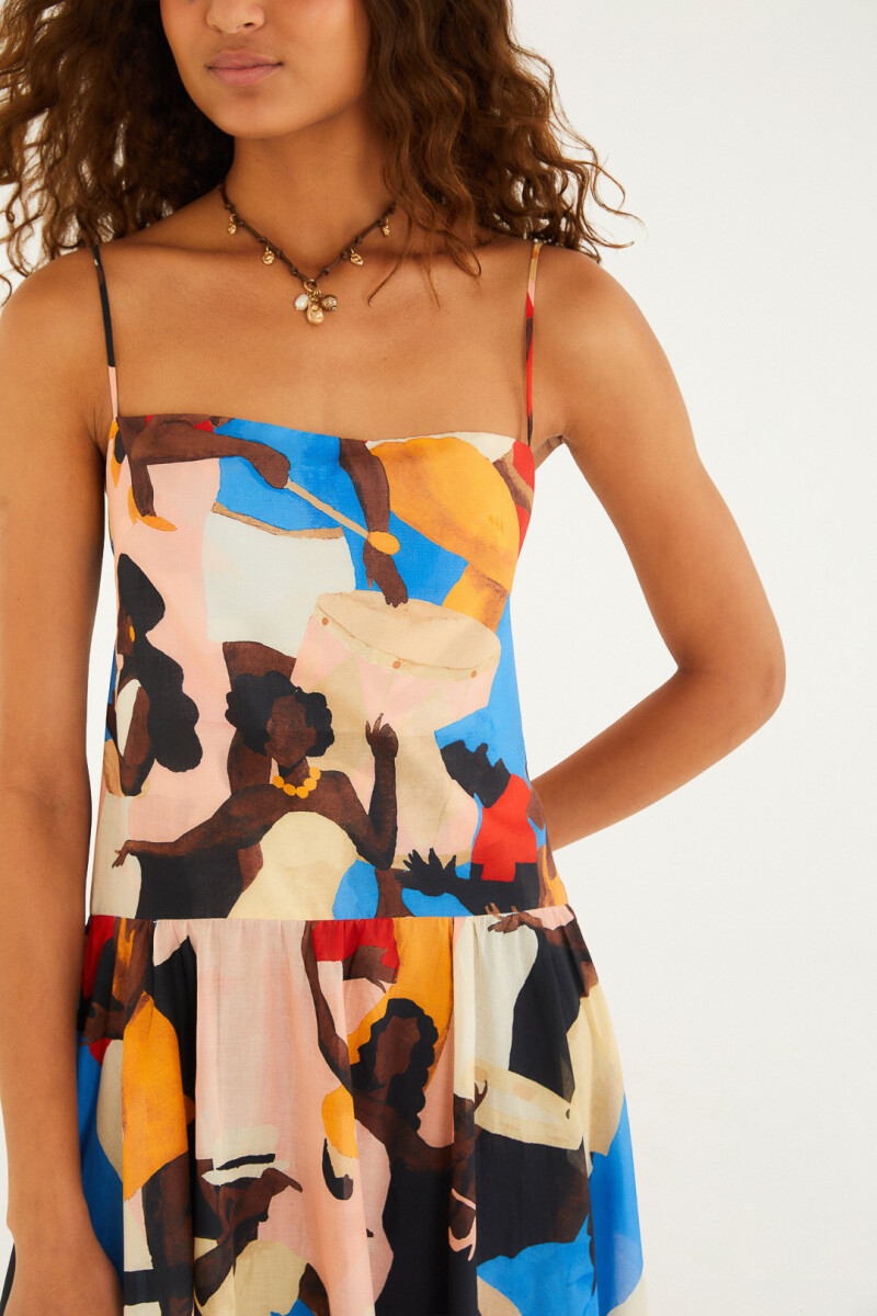 VESTIDO LARGO Multicolor