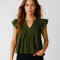 Blusa Glebe Verde Oliva Oscuro