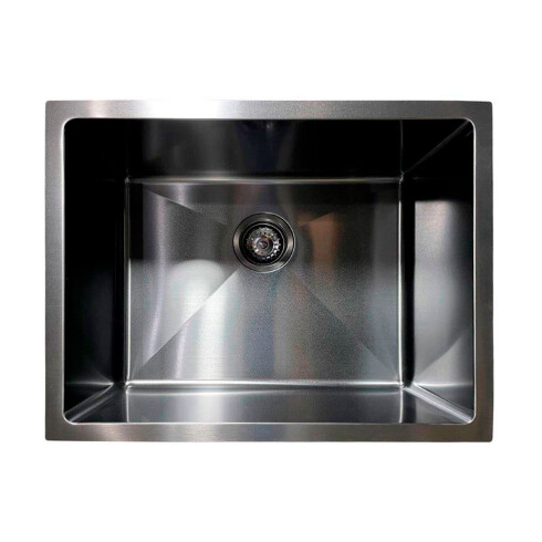 Pileta De Cocina Cuadrada Negra Acero Inoxidable 58.4X45.7X25.4 Incluye Desague Y Canastilla Aqualia 000