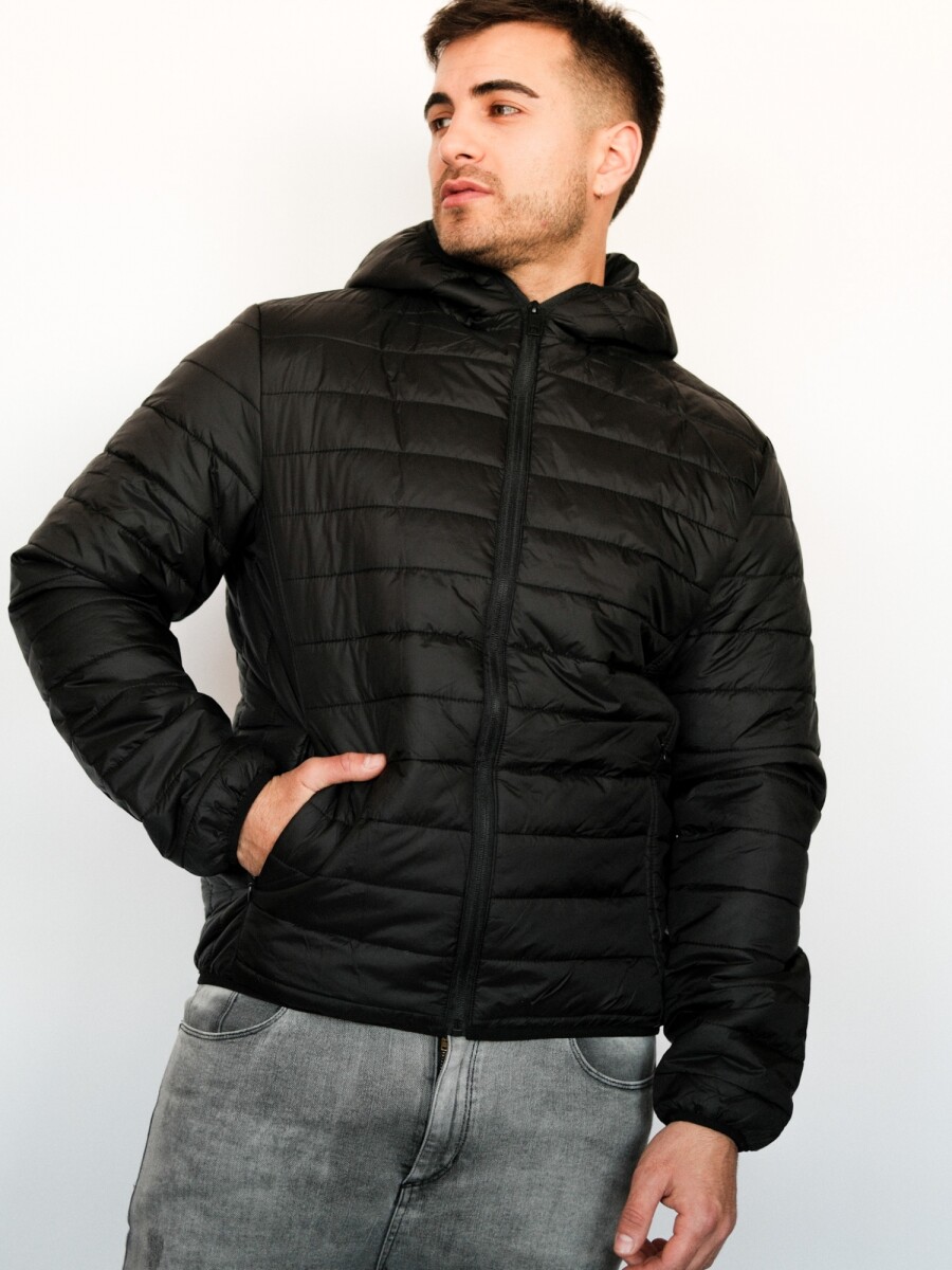 Campera Puffer Liviana - Black 