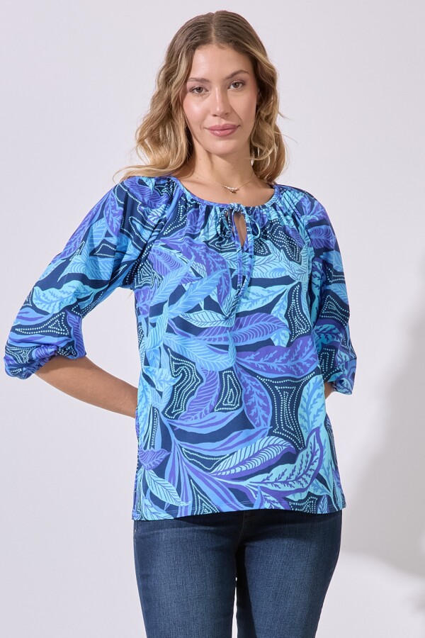 Blusa Printed AZUL/MULTI