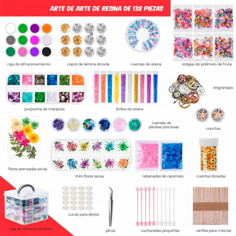 Set Valija Decoración Uñas Brillos 138p Arte Belleza Jug001204