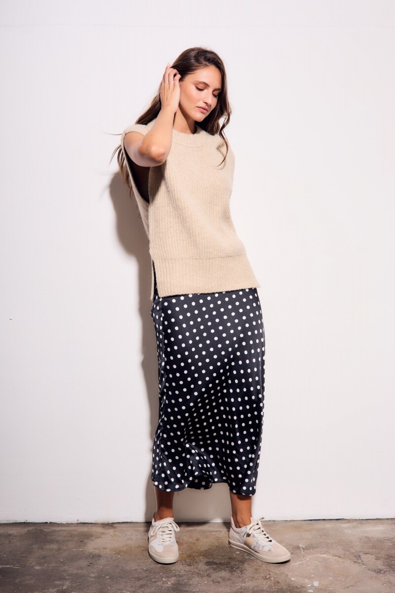 Falda Lunares Negro
