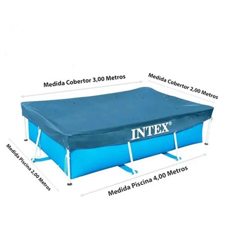 Cobertor Intex P/ Piscina Rectangular 3x2mts Lona Inx028038