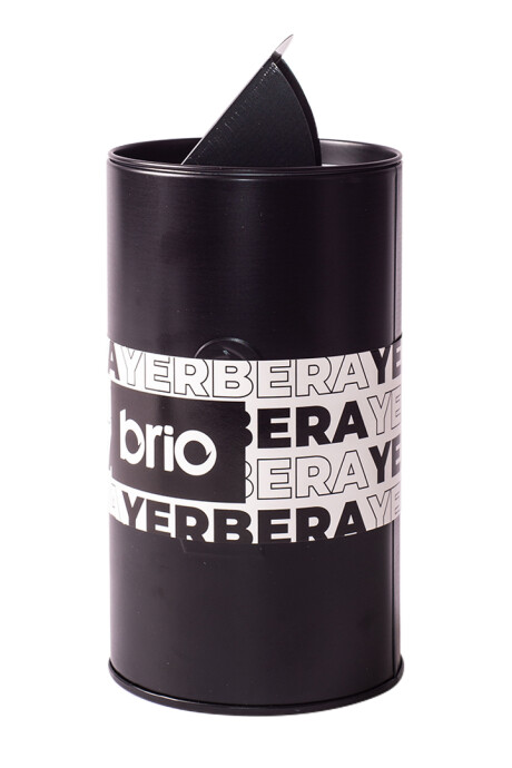 Yerbera brio 200grs Metalizada Con Dosificador Negra