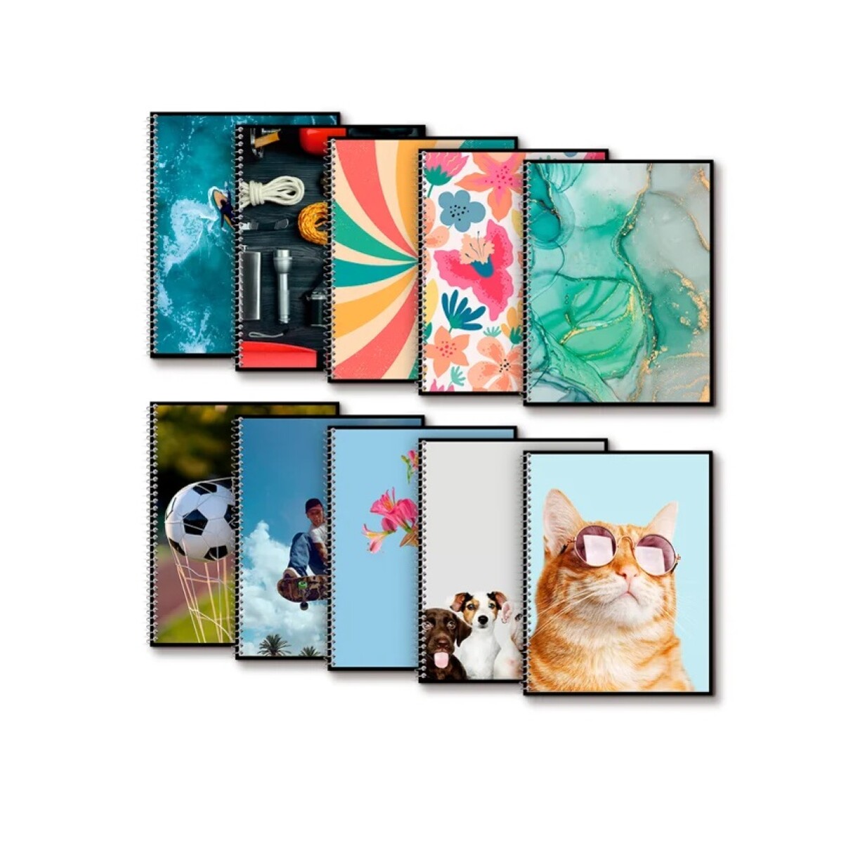 Cuadernola Fantasía Campus University Tapa Flexible Rayada Con Espiral 80 Hojas 