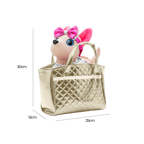 Cartera Infantil Juguete Perrito De Peluche Niñas Dorado