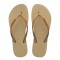 Sandalias de Mujer Havaianas Slim GLitter II Beige Arena - Dorado