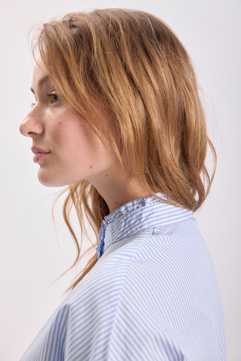 Camisa a rayas Blanco