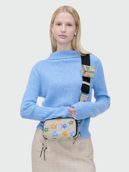 MARC JACOBS - THE WILD DAISY SNAPSHOT BAG Blanco